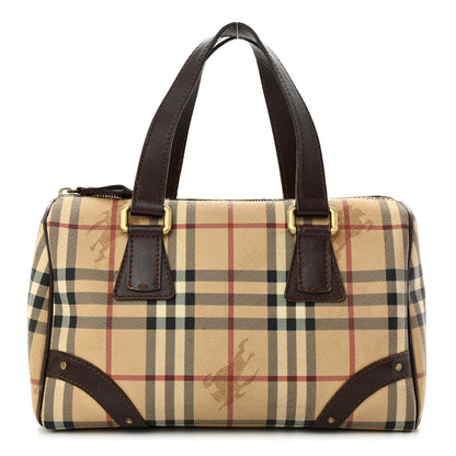 Burberry Haymarket Check Studded Bowler Brown 1 of 16