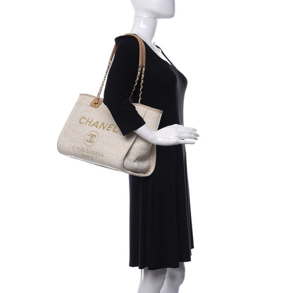 Chanel Lurex Boucle Small Deauville Tote White 2 of 11
