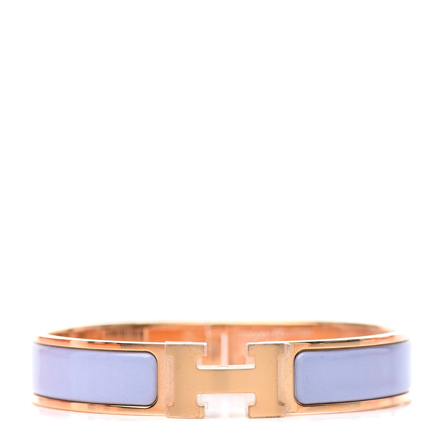 Hermes Enamel Narrow Clic Clac H Bracelet GM Parme 1 of 5