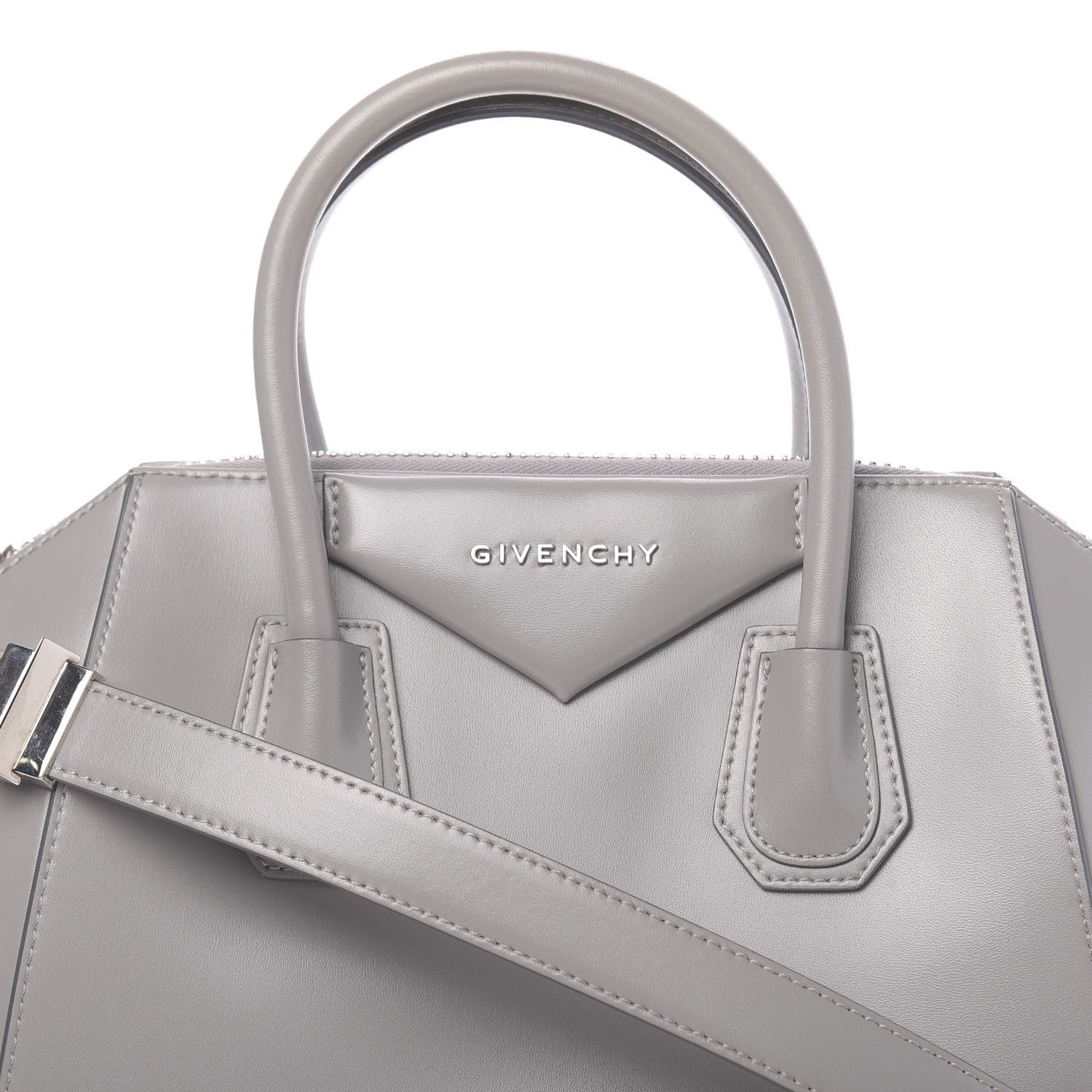 Givenchy Shiny Lord Calfskin Small Antigona Pearl Grey 9 of 11