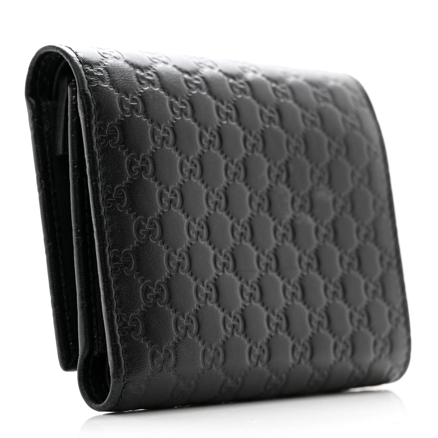 Microguccissima Flap Wallet Black