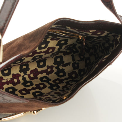 Gucci Guccissima Suede Hasler Hobo Dark Brown 5 of 7