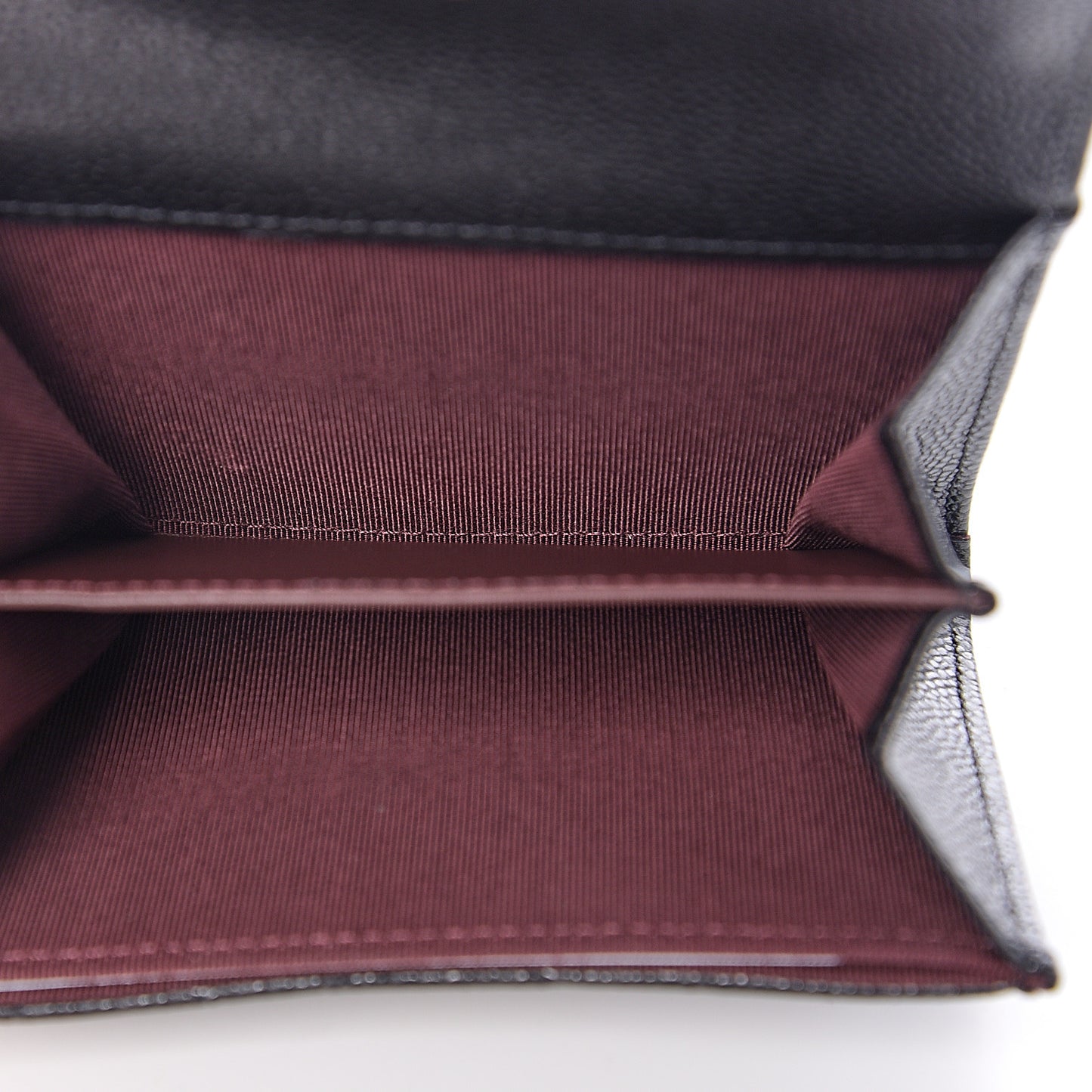 Caviar Quilted Flap Card Holder Black