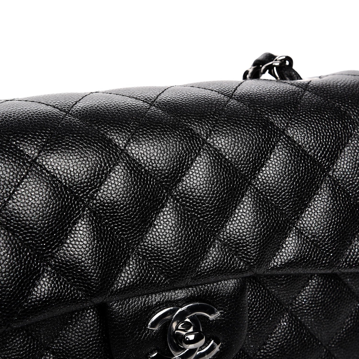Chanel Iridescent Caviar Quilted Mini Rectangular Flap Black 8 of 9