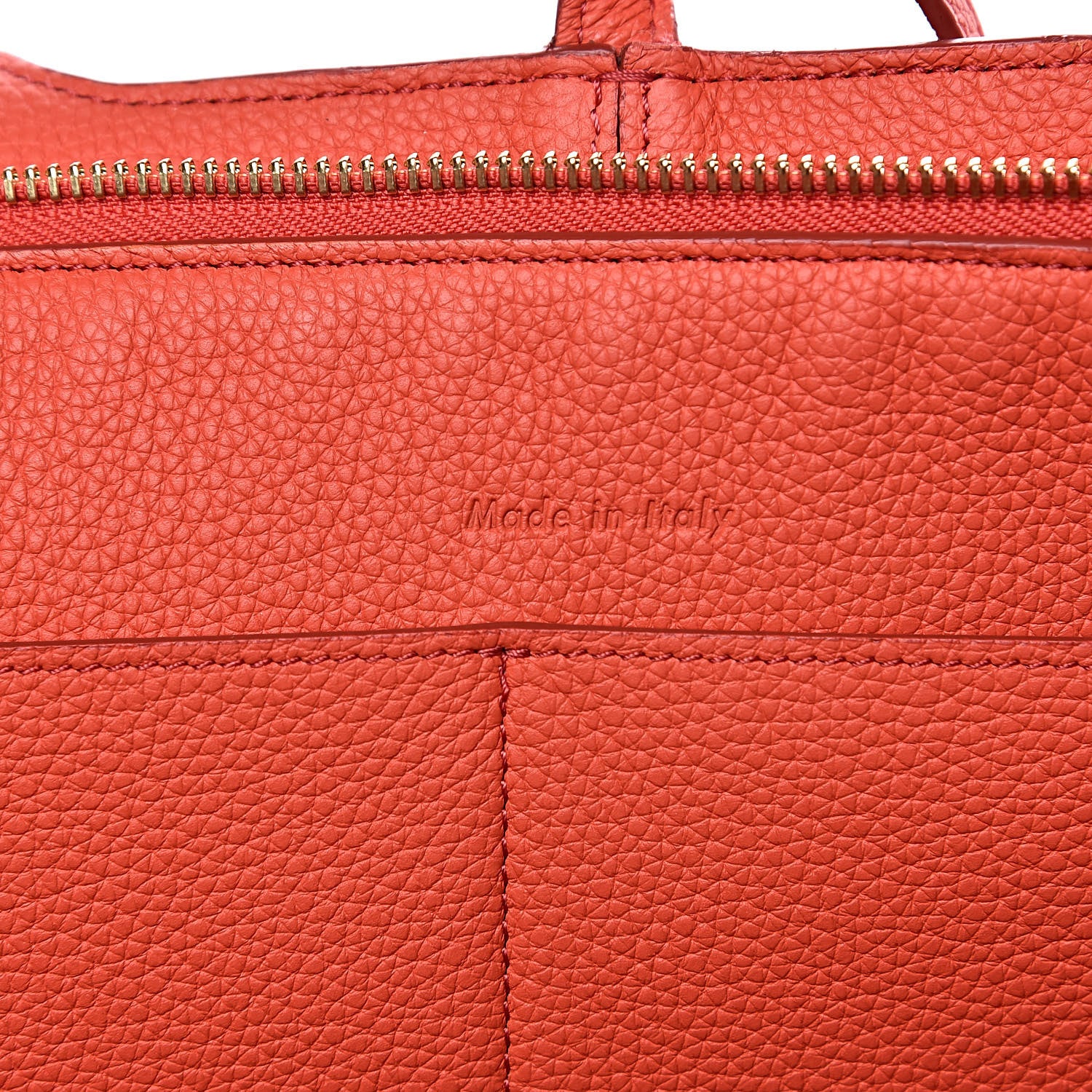 Celine Baby Grained Calfskin Small Tri-Fold Bag Orange 7 of 9