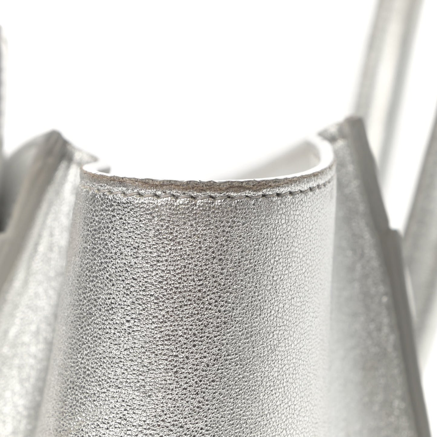 Laminated Lambskin Micro Luggage Silver
