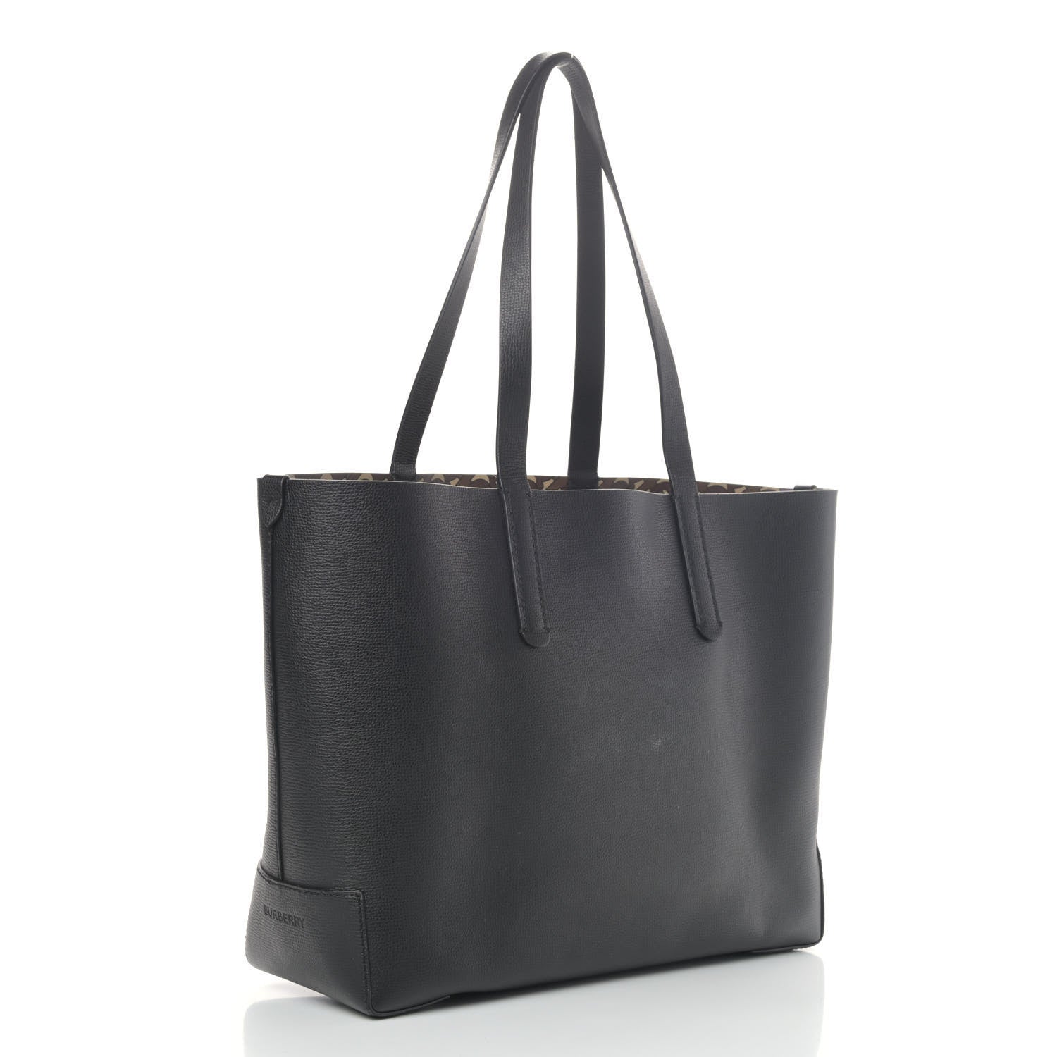 Burberry Calfskin TB Motif Embossed Medium Tote Black 2 of 7