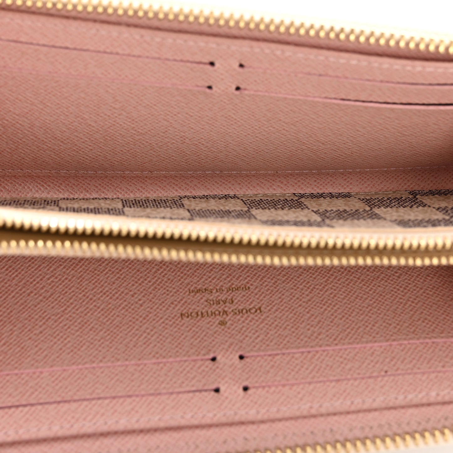 Damier Azur Clemence Wallet Rose Ballerine