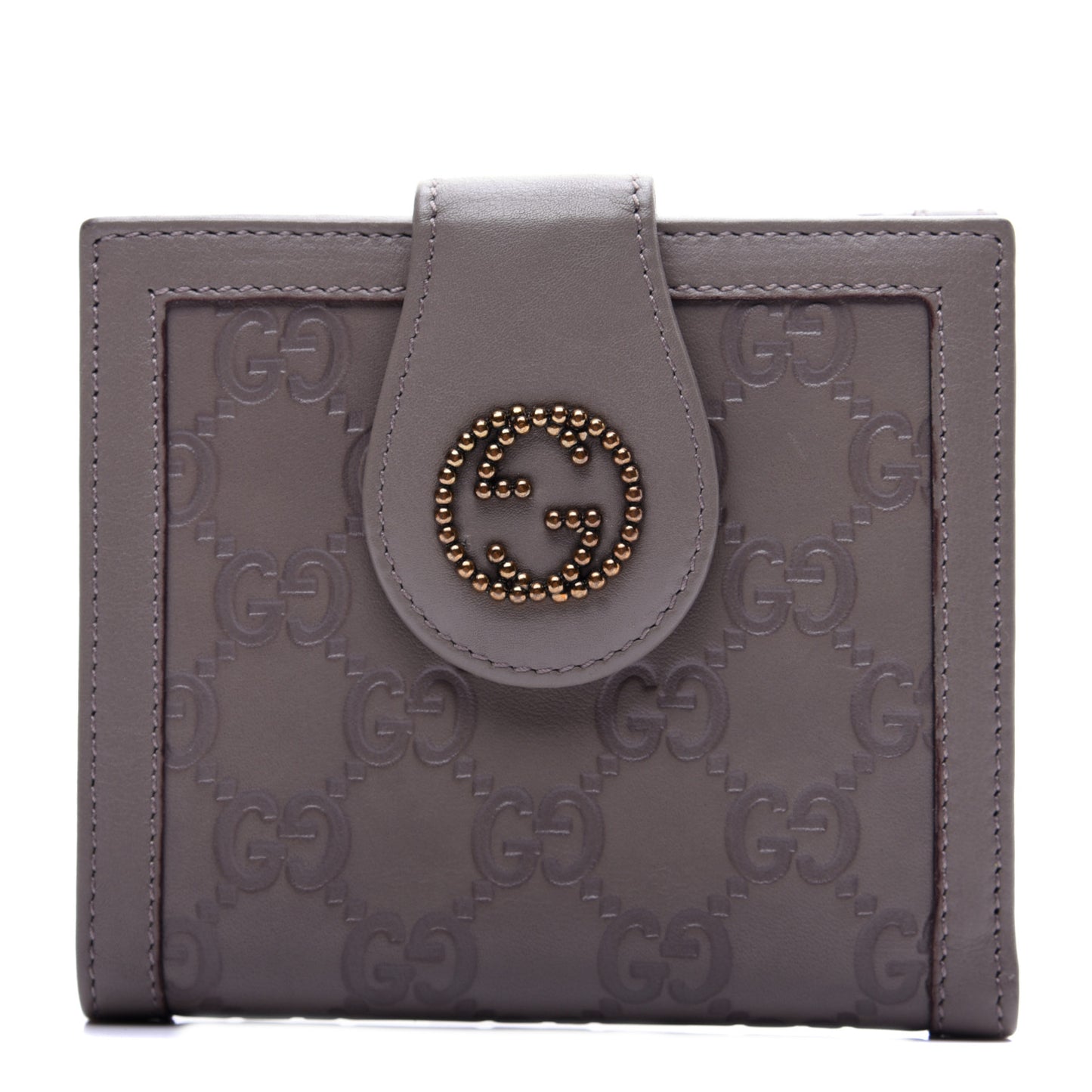 Guccissima French Flap Wallet Grey