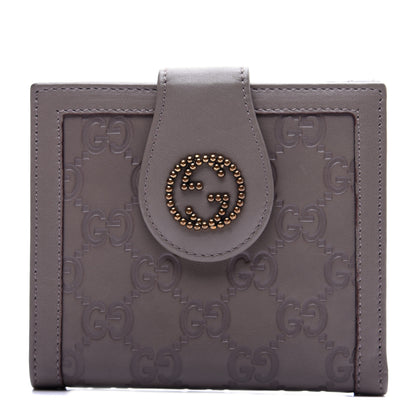 Gucci Guccissima French Flap Wallet Grey 1 of 10