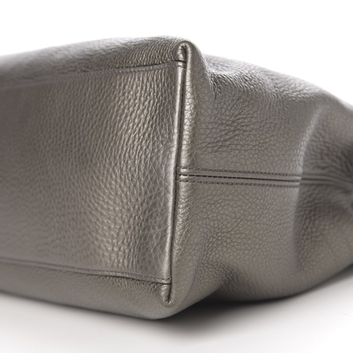 Gucci Metallic Pebbled Calfskin Medium Soho Chain Shoulder Bag Sasso 8 of 9