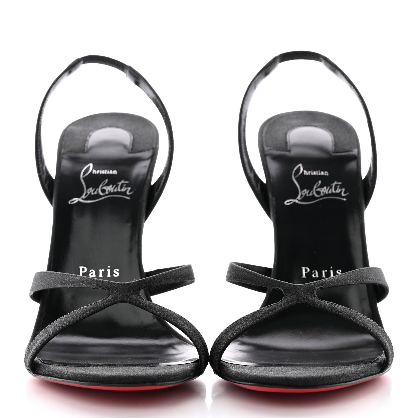 Glitter Calfskin Emilie 100 Slingback Sandals 39.5 Black
