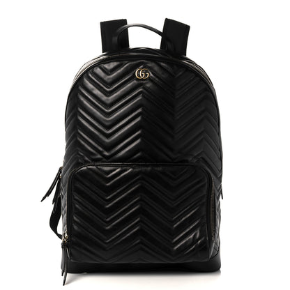 Gucci Calfskin Matelasse GG Marmont Day Backpack Black 1 of 13