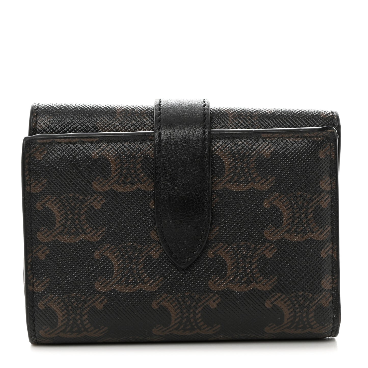 Canvas Triomphe Medium Strap Wallet Black