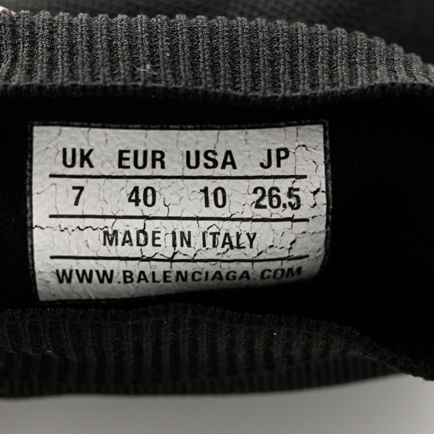 Balenciaga Neoprene Knit Womens Speed Sneakers 40 Black White 7 of 8