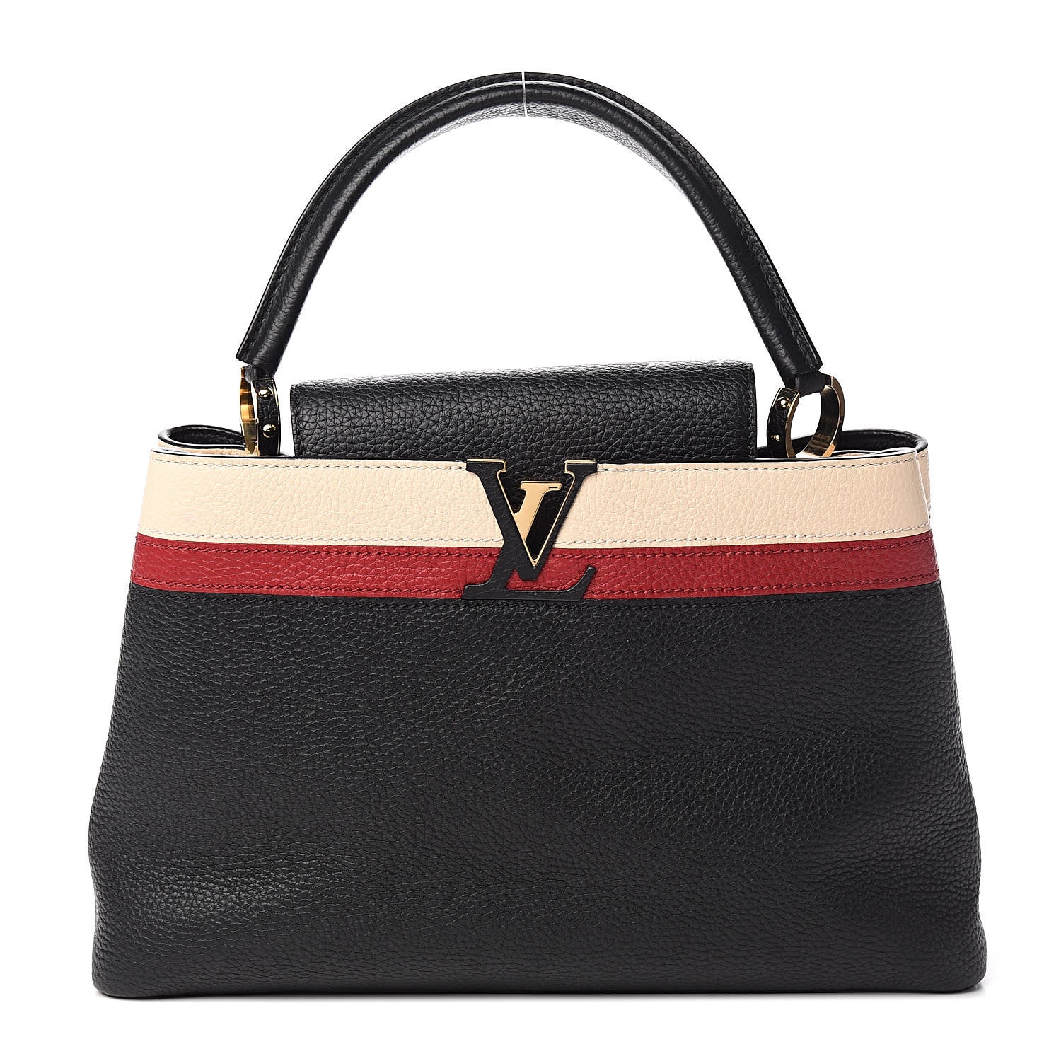 Louis Vuitton Taurillon Capucines MM Black 1 of 13