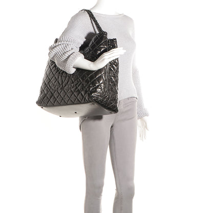 Chanel Calfskin Large Chain Me Tote Dark Grey Metallic 2 of 8