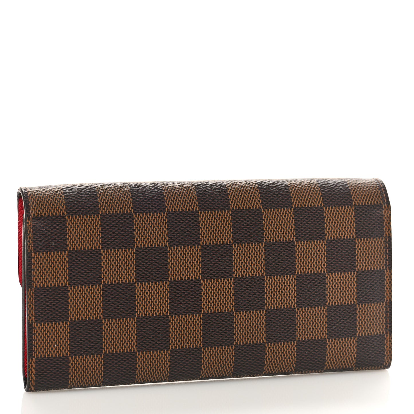 Damier Ebene Emilie Wallet Red
