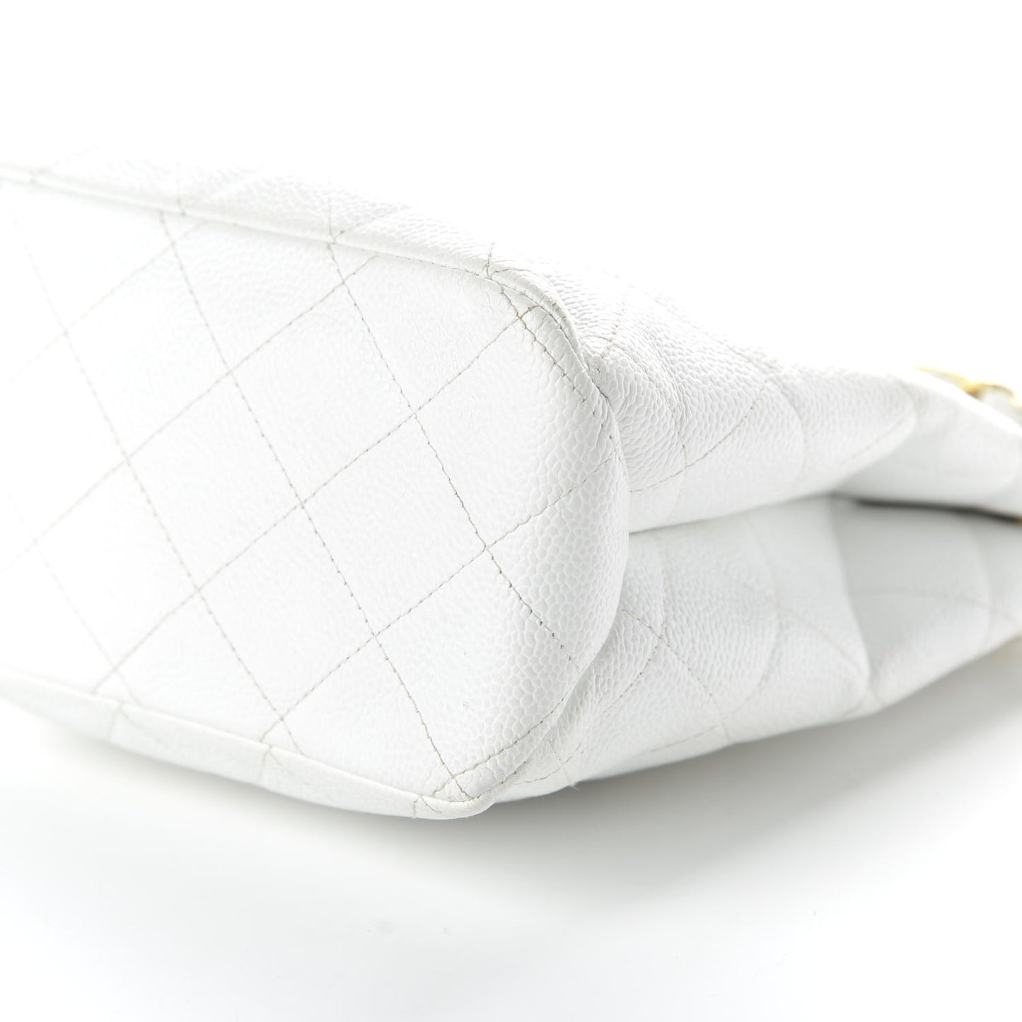Caviar Quilted Shoulder Bag White