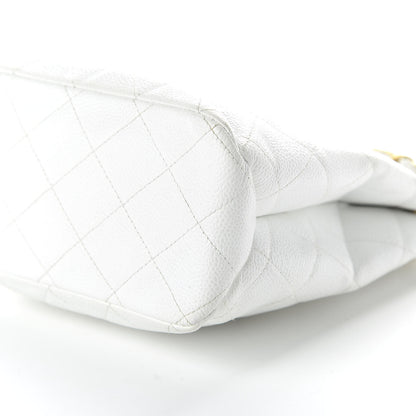 Chanel Caviar Quilted Shoulder Bag White 7 of 10
