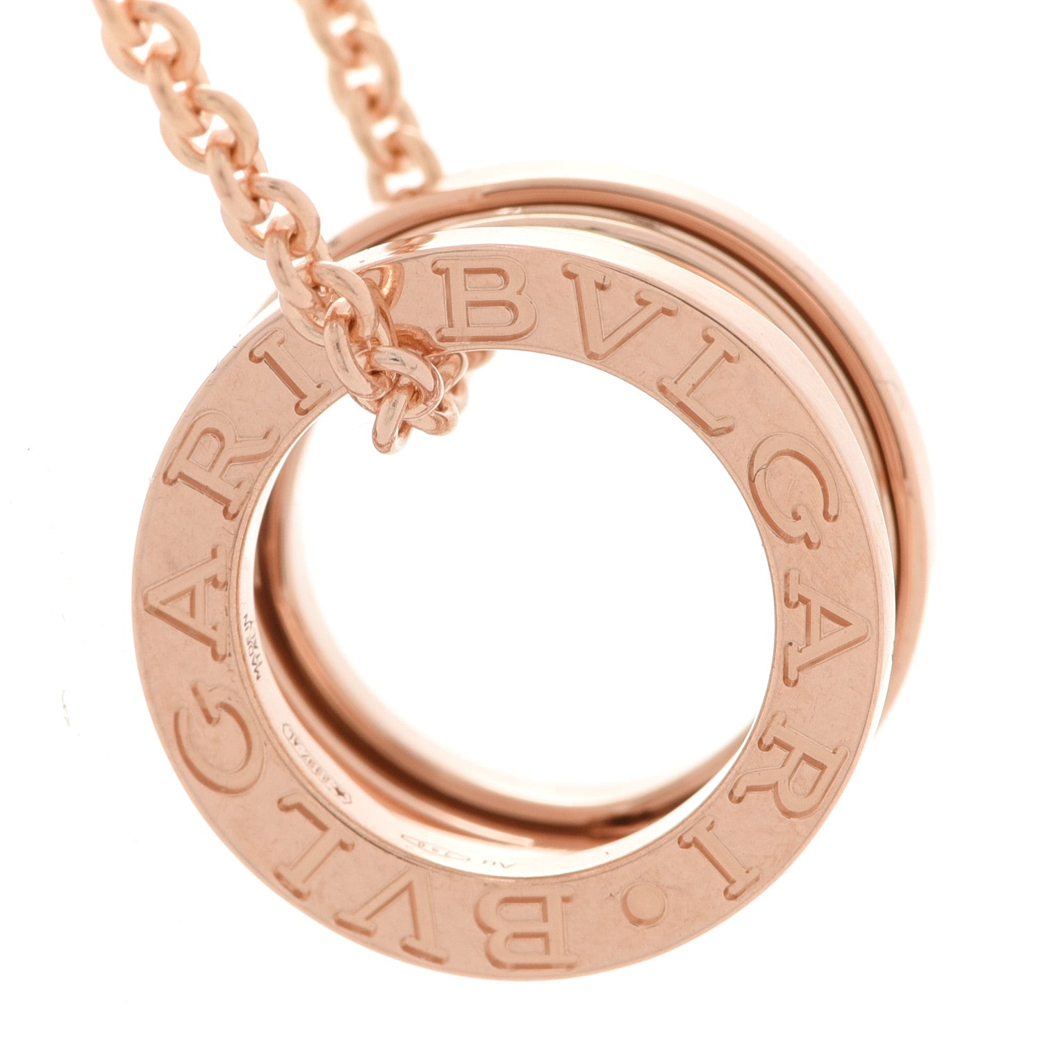 Bulgari 18K Rose Gold B.Zero1 Open Legends Pendant Necklace 5 of 10