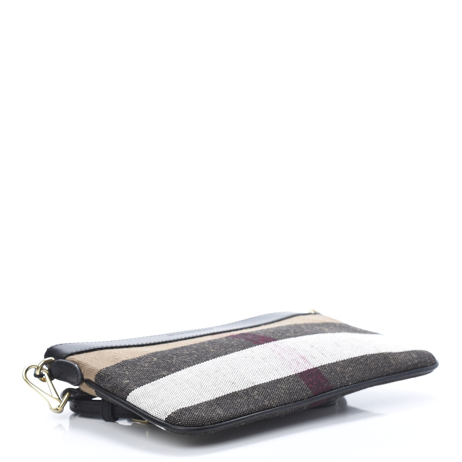 Burberry Mega Check Peyton Crossbody Clutch Bag Black 4 of 12