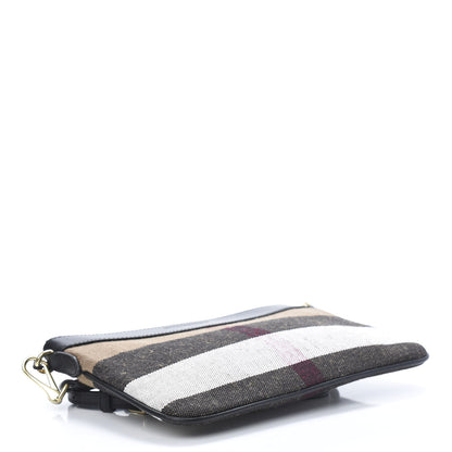 Burberry Mega Check Peyton Crossbody Clutch Bag Black 4 of 12