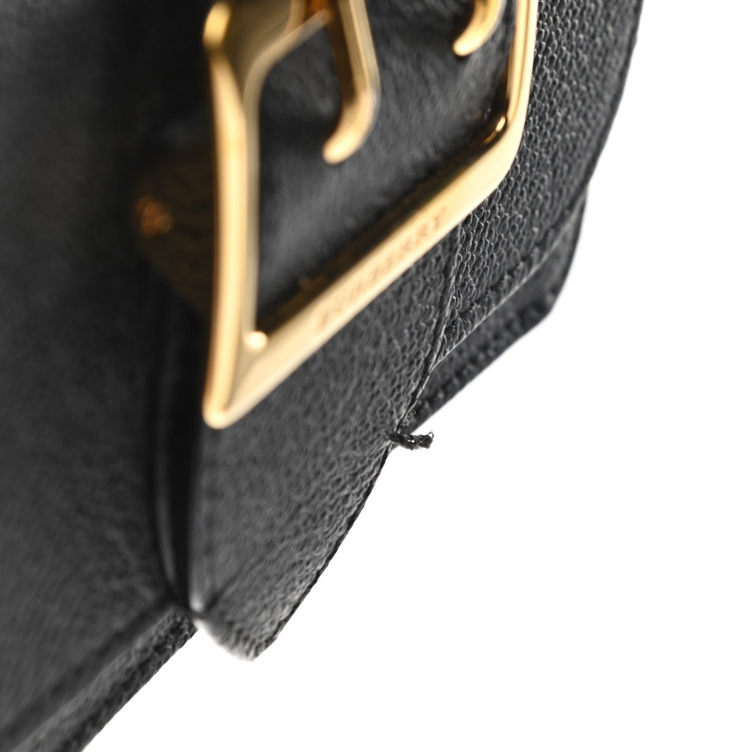 Burberry Grainy Calfskin House Check Small Buckle Bag Black 11 of 11