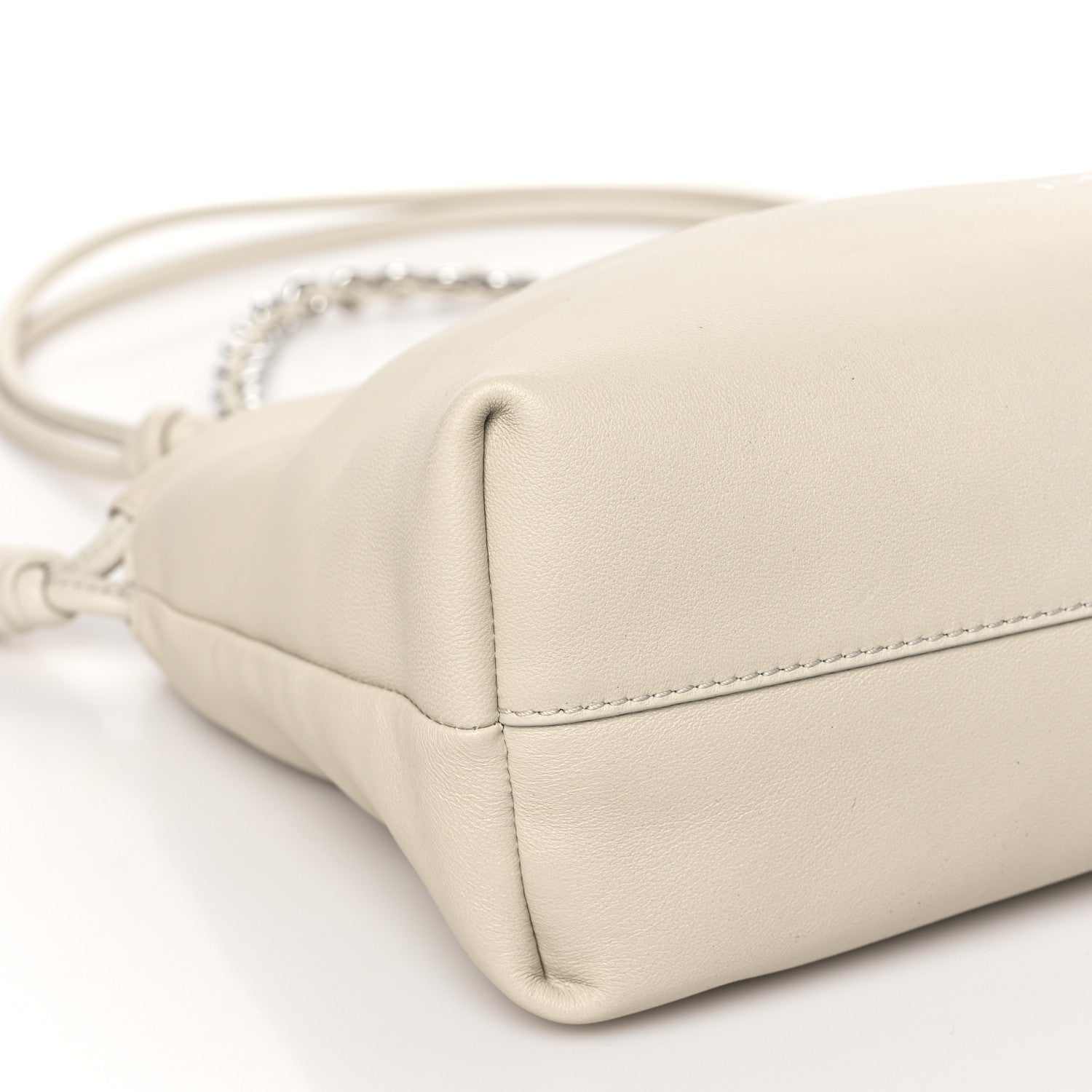 Loewe Mellow Nappa Medium Donut Chain Flamenco Knot Clutch Sea Salt 8 of 9