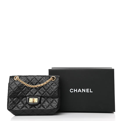 Chanel Aged Calfskin Quilted 2.55 Reissue Mini Flap Black 10 of 10