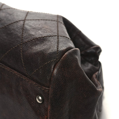 Chanel Caviar Quilted Bowler Tote Brown 10 of 15