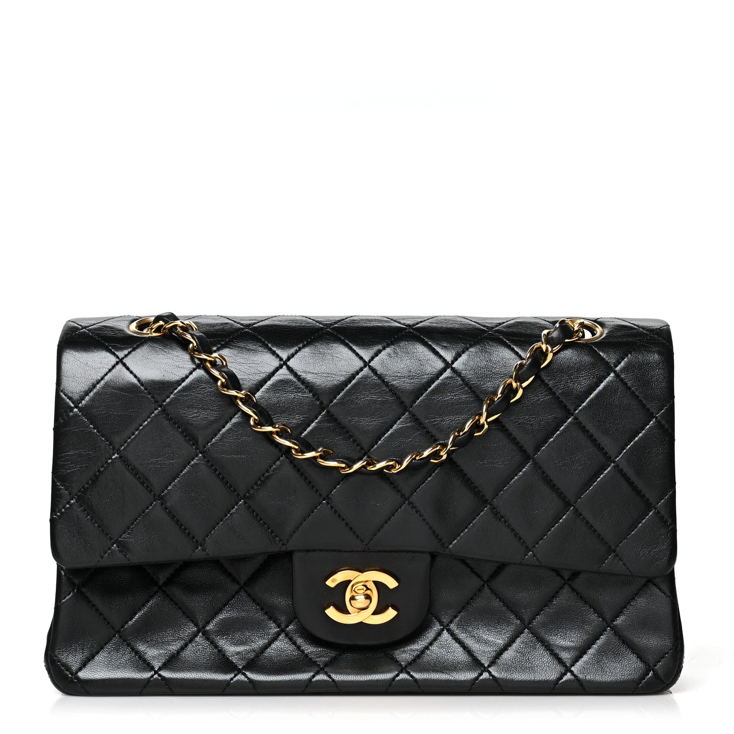 Chanel Lambskin Quilted Medium Double Flap Black 1 of 10