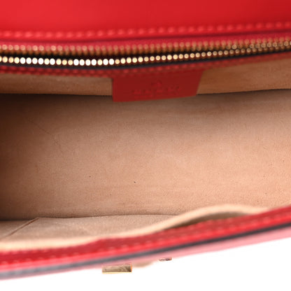 Gucci Calfskin Small Sylvie Shoulder Bag Hibiscus Red 5 of 9