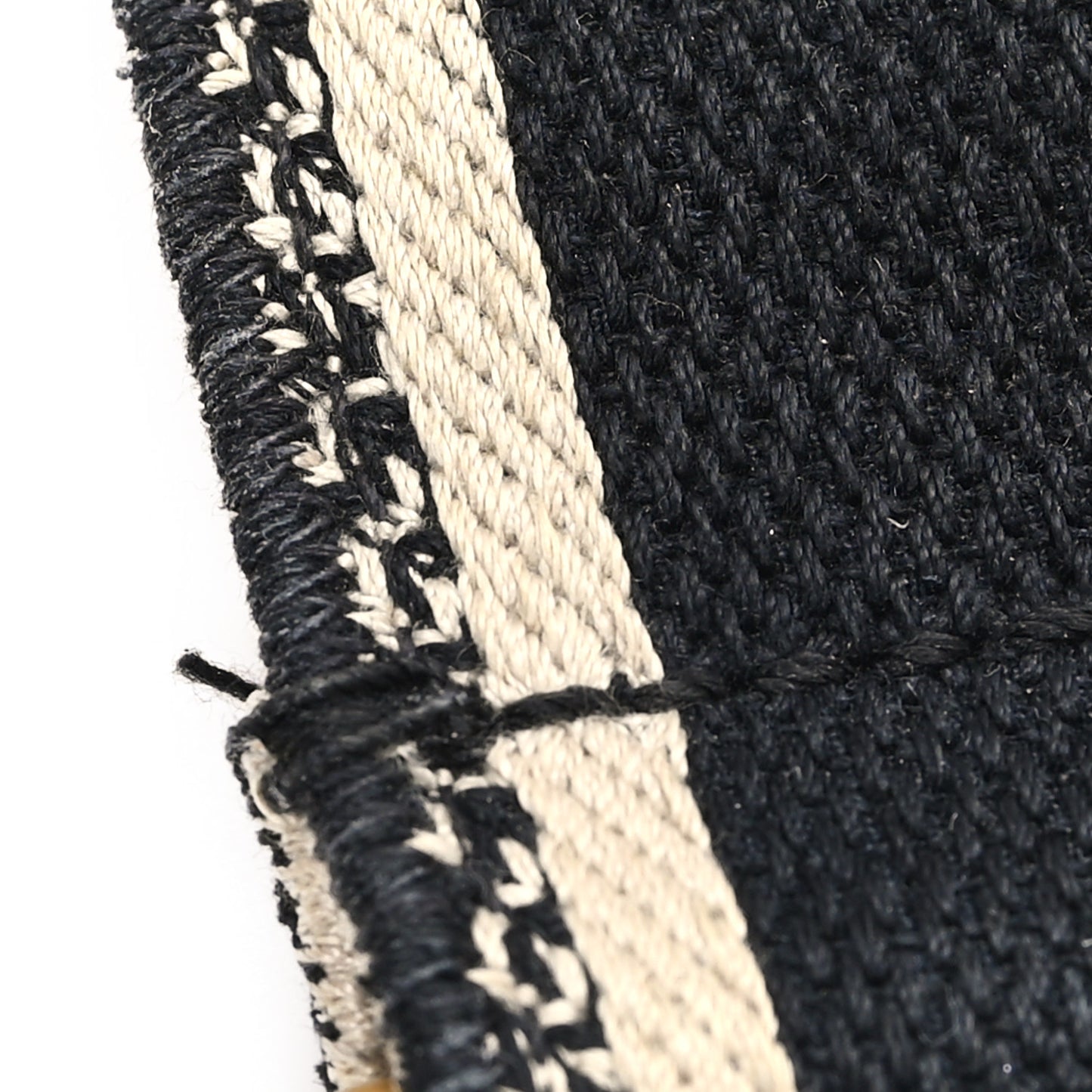 Canvas Embroidered Shoulder Strap Blue