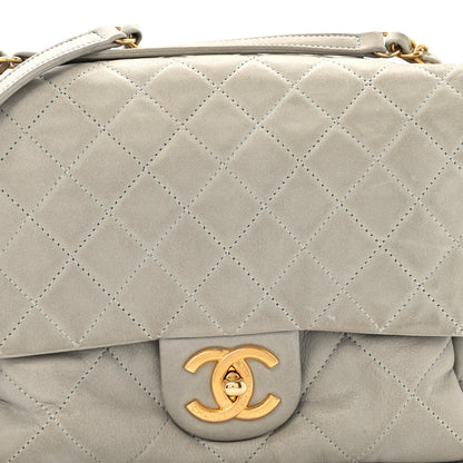 Chanel Iridescent Calfskin Quilted Large Accordion Flap Grey 8 of 11