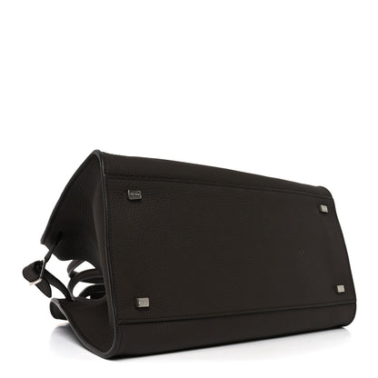 The Row Matte Grained Calfskin Soft Margaux 12 Dark Chocolate 4 of 9