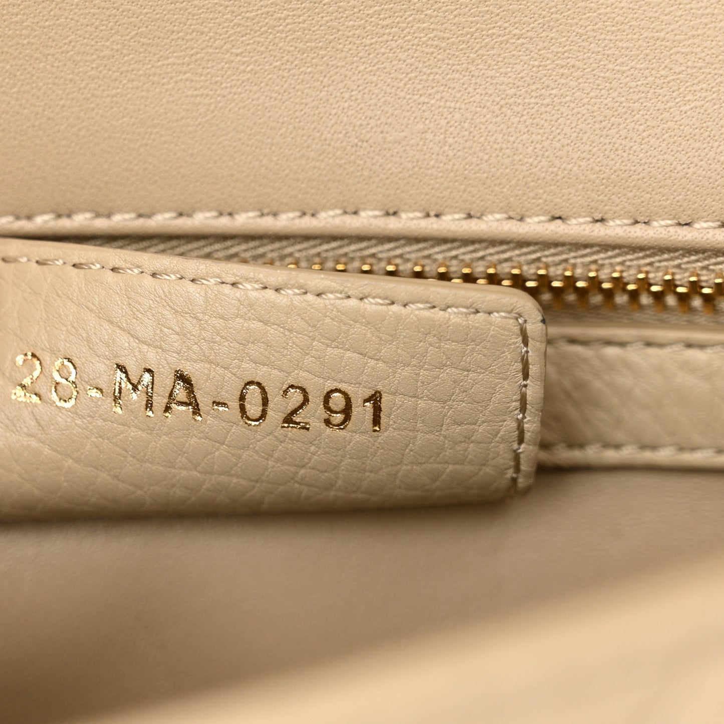 Calfskin Cannage Small Caro Bag Beige