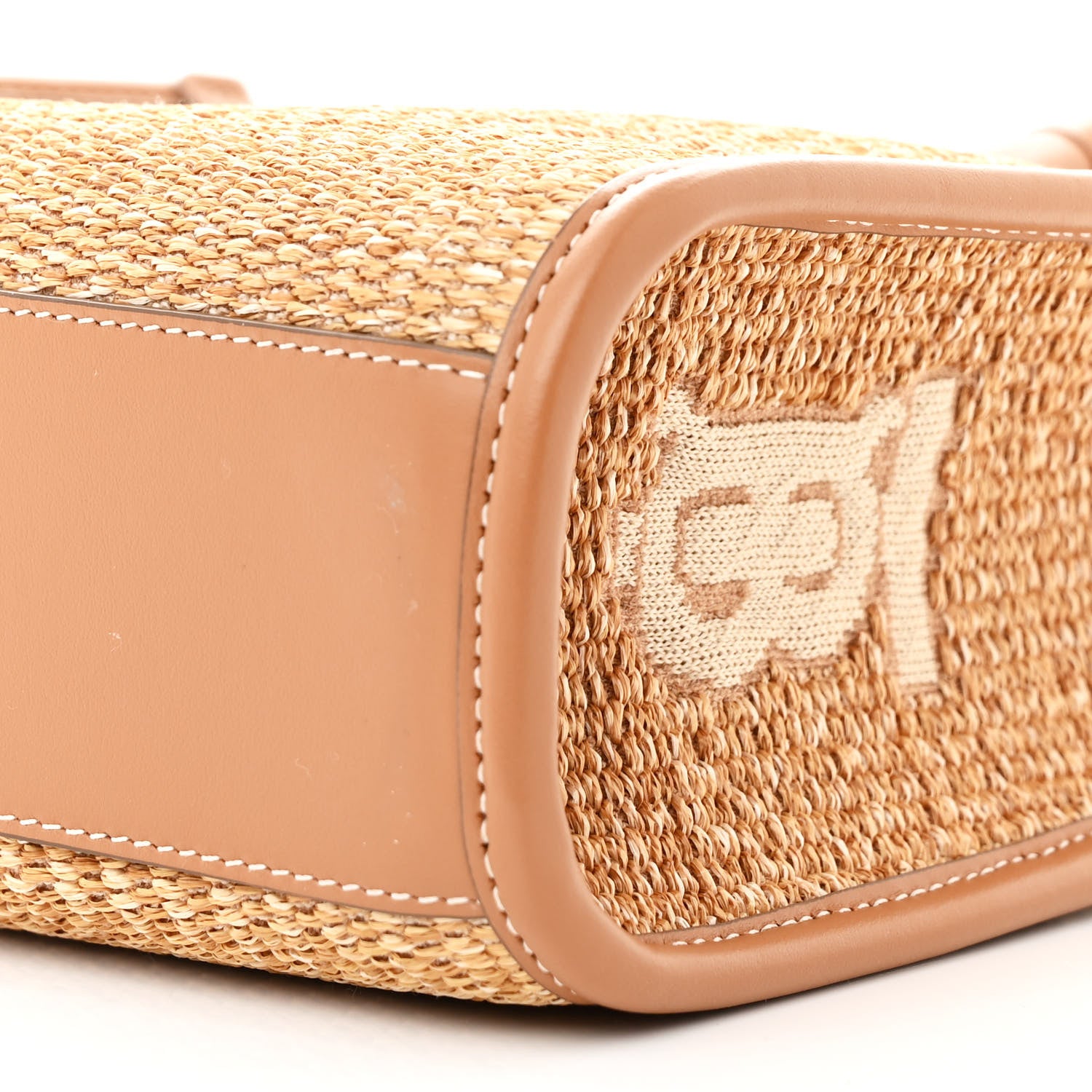 Burberry Raffia Calfskin Mini Freya Tote Natural 10 of 11