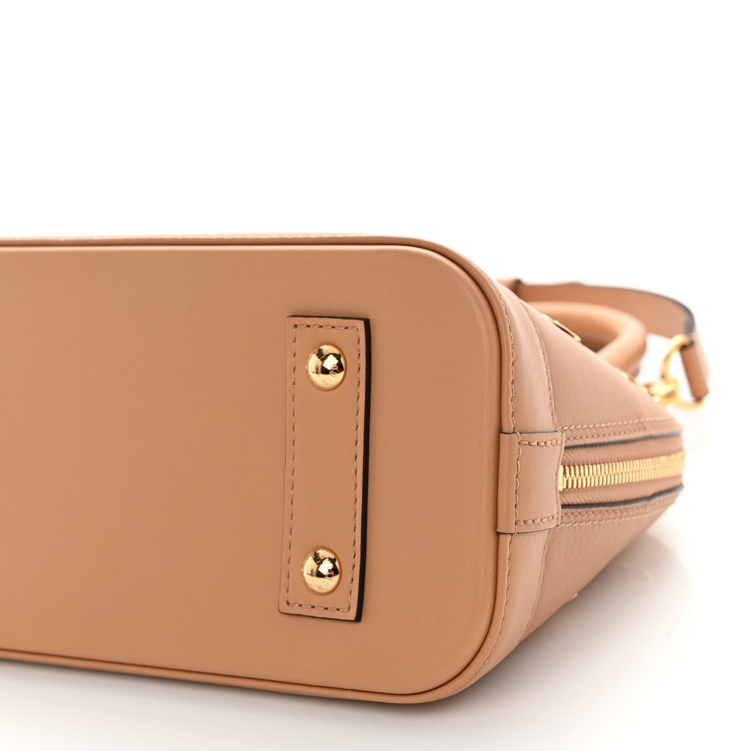 Louis Vuitton Calfskin Metal Monogram Alma BB Camel Brown 9 of 10