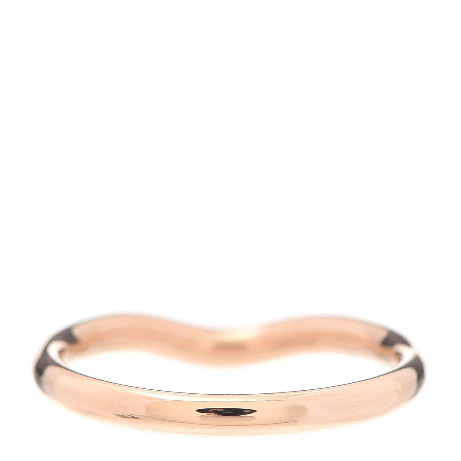 Tiffany 18K Rose Gold Diamond Elsa Peretti Wedding Band Ring 54 7 3 of 4