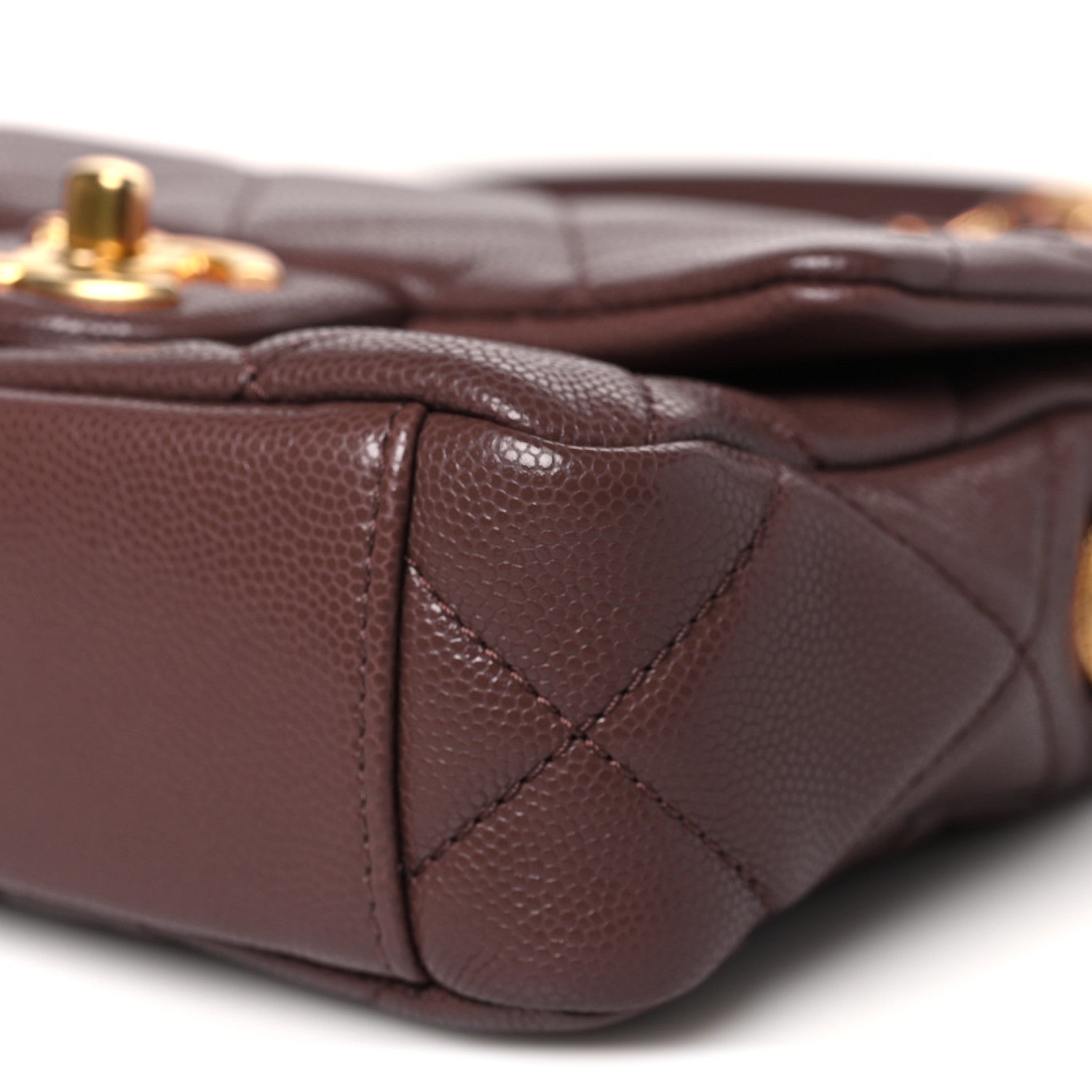 Chanel Caviar Quilted Mini Twist Your Buttons Flap Burgundy 10 of 11