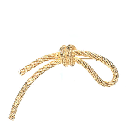 Christian Dior Metal Rope Brooch Gold 1 of 3