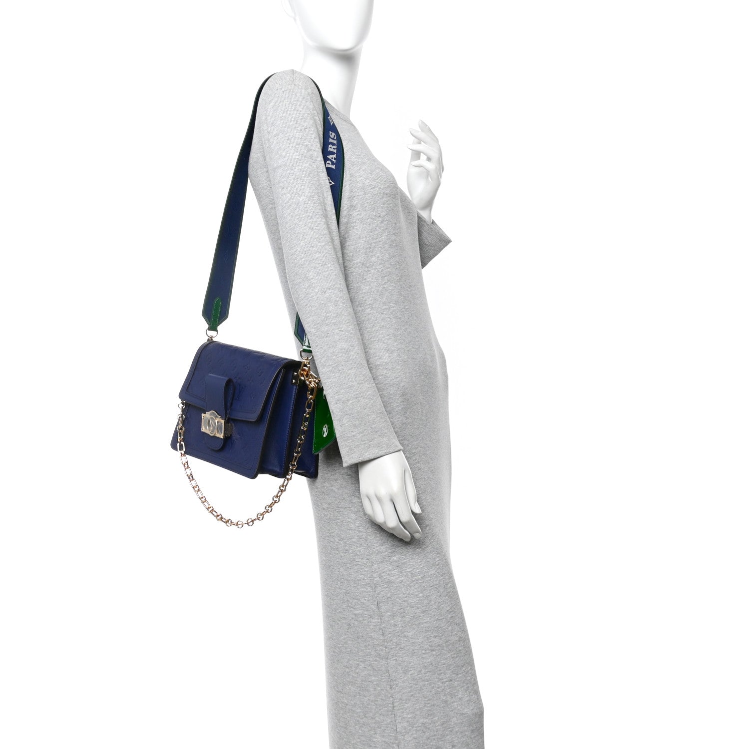 Louis Vuitton Empreinte Monogram Dauphine MM Blue Myrtle 2 of 10