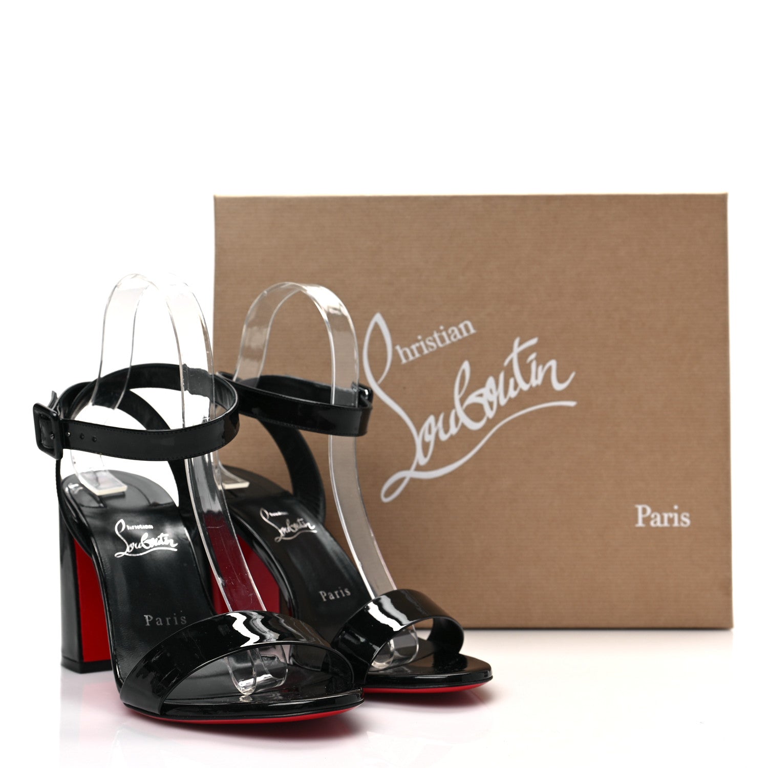 Christian Louboutin Patent Miss Sabina 85 Sandals 39 Black 8 of 8
