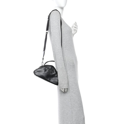 Prada Grace Lux Triangle Top Handle Shoulder Bag Black 2 of 10