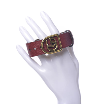 Gucci Calfskin Marmont Double G Bracelet Red 2 of 6