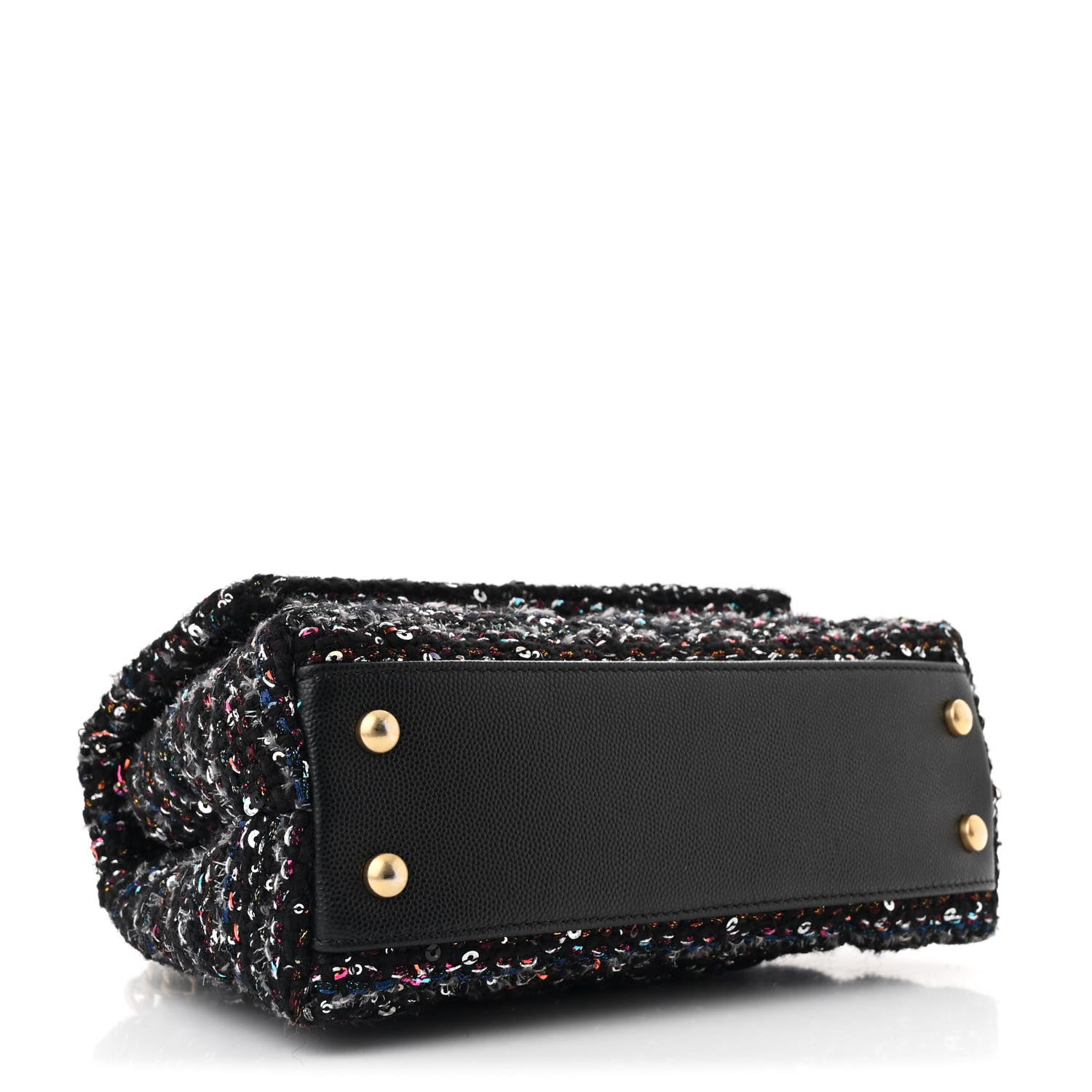 Chanel Tweed Sequin Mini Coco Handle Flap Black 4 of 11