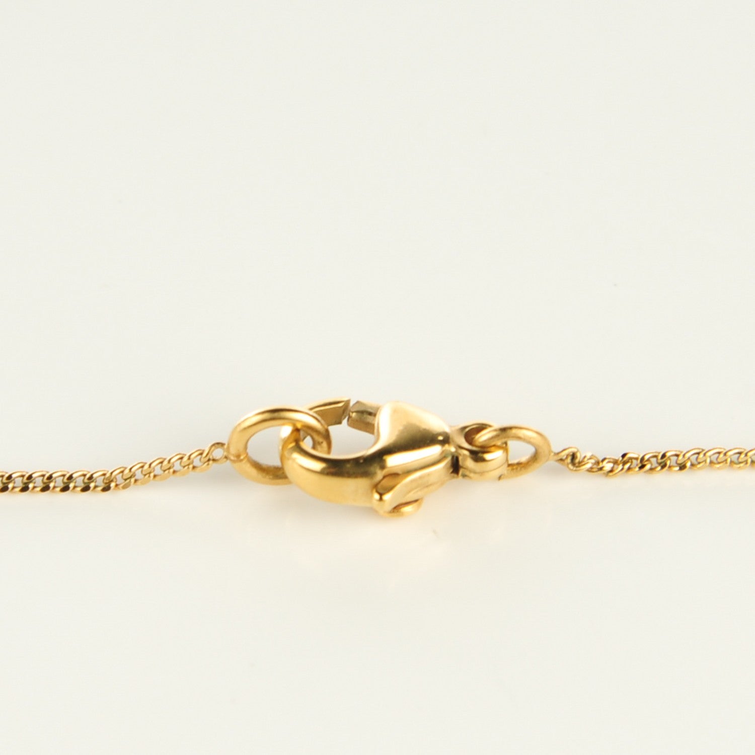 Chanel Enamel CC Ladybug Necklace Pink White Gold 3 of 4