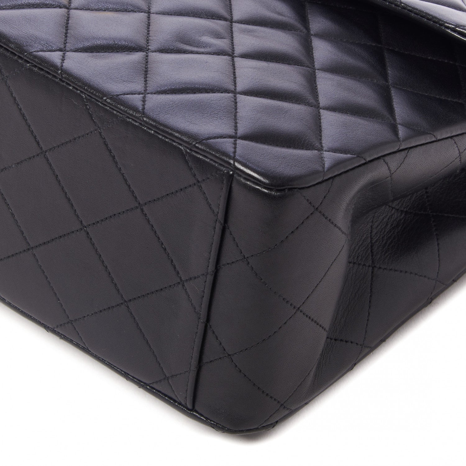 Chanel Lambskin Quilted XL Jumbo Single Flap Black 5 of 10