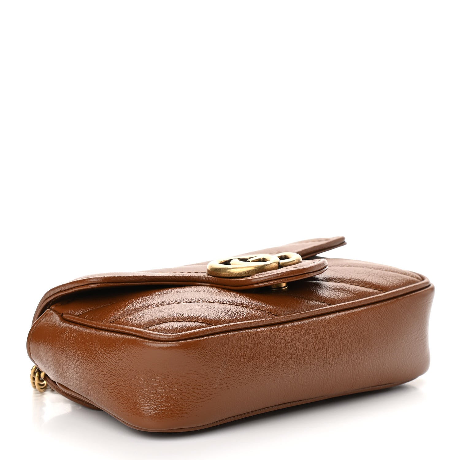 Gucci Azalea Calfskin Matelasse Diagonal Super Mini GG Marmont Shoulder Bag Cuir 4 of 10